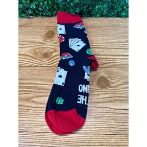 New Men's Poker Socks Playing Cards Socks I'd Rather Be At The Casino Novelty